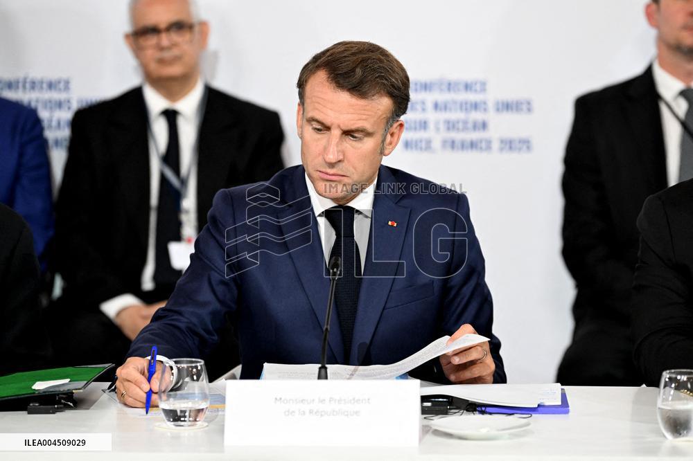 Macron and Princess Lalla Hasnaa Open Africa for the Ocean Panel at UNOC3 in Nice