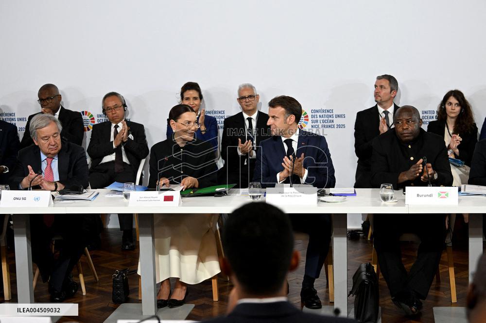 Macron and Princess Lalla Hasnaa Open Africa for the Ocean Panel at UNOC3 in Nice