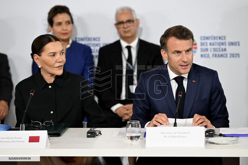 Macron and Princess Lalla Hasnaa Open Africa for the Ocean Panel at UNOC3 in Nice
