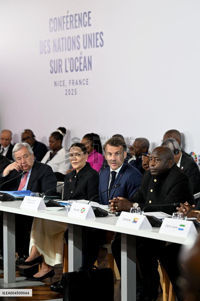 Macron and Princess Lalla Hasnaa Open Africa for the Ocean Panel at UNOC3 in Nice