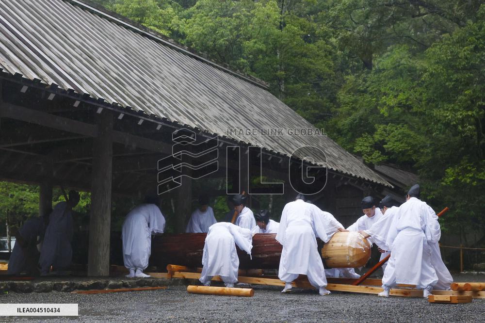 Rite at Ise Jingu shrine in Mie Pref.