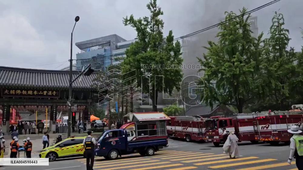 South Korea: Fire Breaks Out at Buddhist Memorial Hall in Jogyesa Temple, Seoul