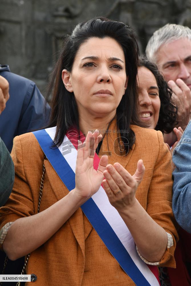 Pro-Palestinian Rally For Freedom Flotilla Madleen - Paris