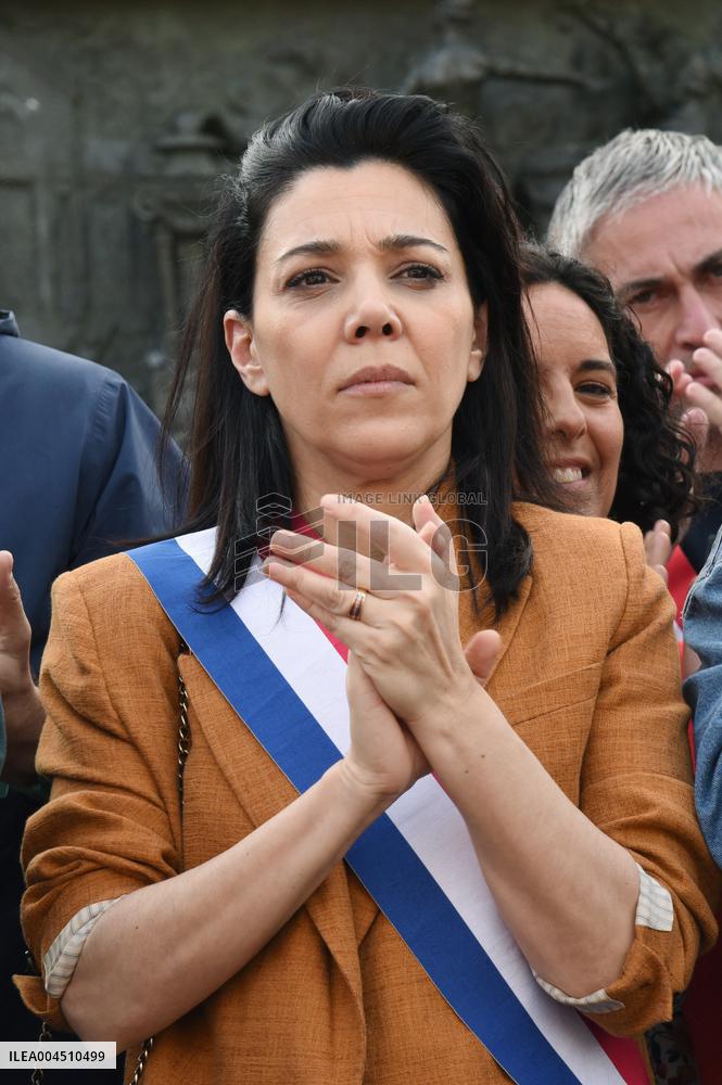 Pro-Palestinian Rally For Freedom Flotilla Madleen - Paris