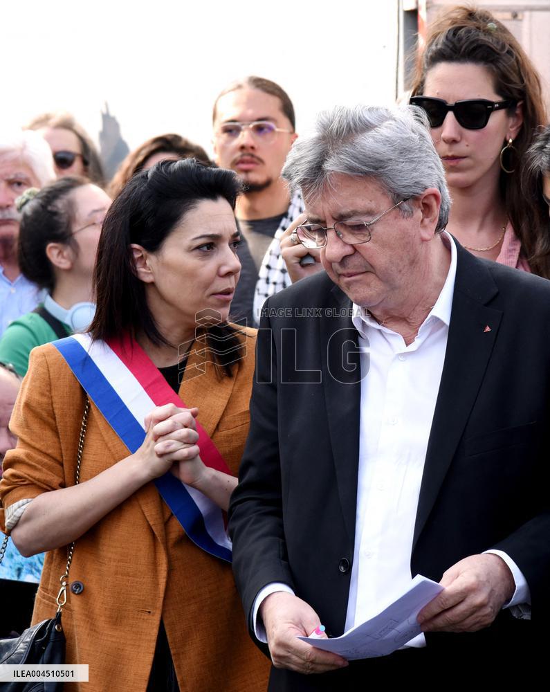 Pro-Palestinian Rally For Freedom Flotilla Madleen - Paris
