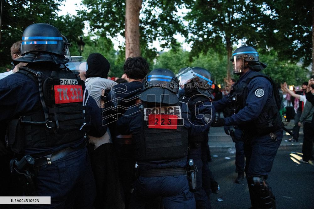 Pro-Palestinian Rally For Freedom Flotilla Madleen - Paris