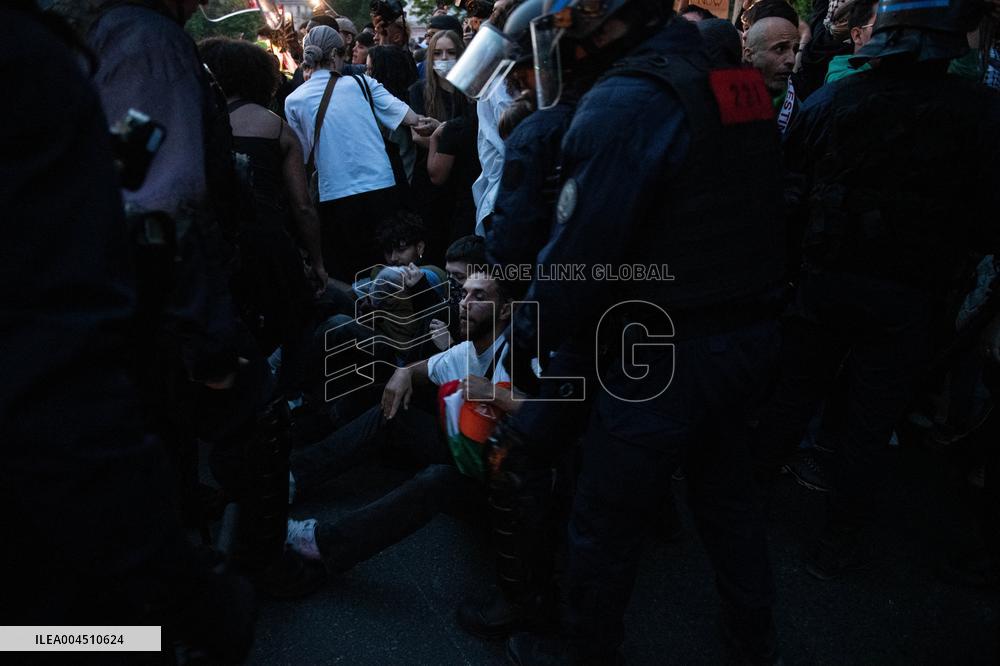 Pro-Palestinian Rally For Freedom Flotilla Madleen - Paris
