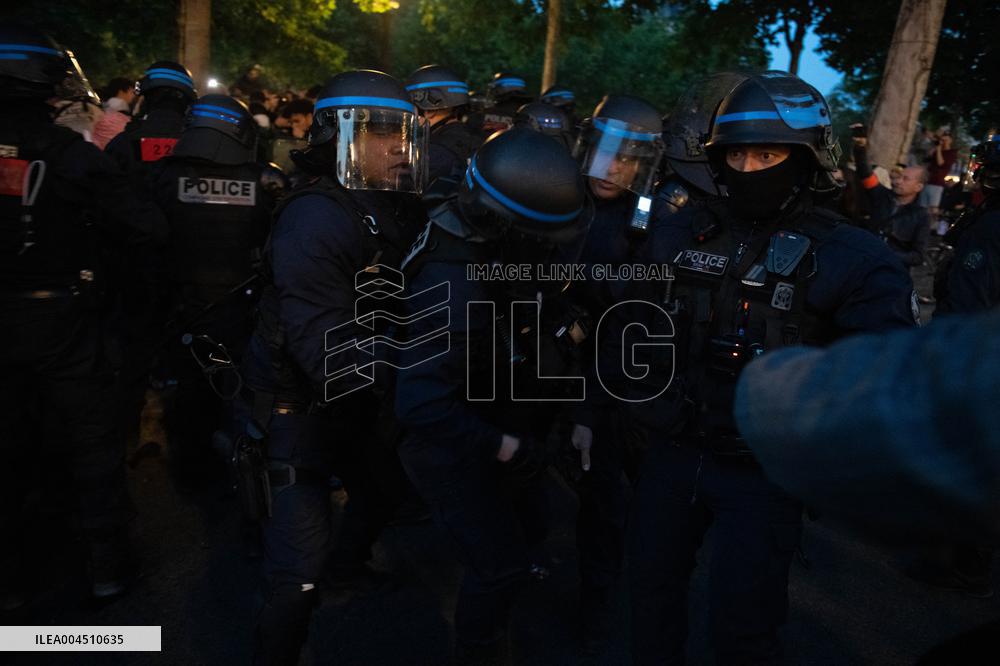 Pro-Palestinian Rally For Freedom Flotilla Madleen - Paris