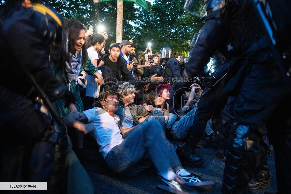 Pro-Palestinian Rally For Freedom Flotilla Madleen - Paris