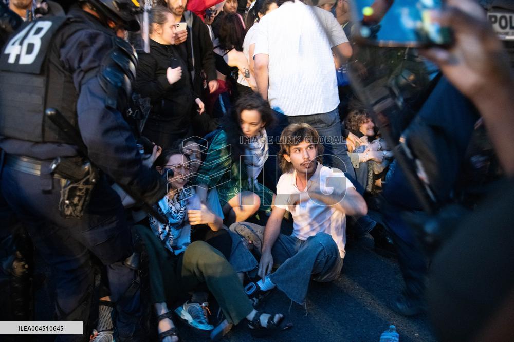 Pro-Palestinian Rally For Freedom Flotilla Madleen - Paris