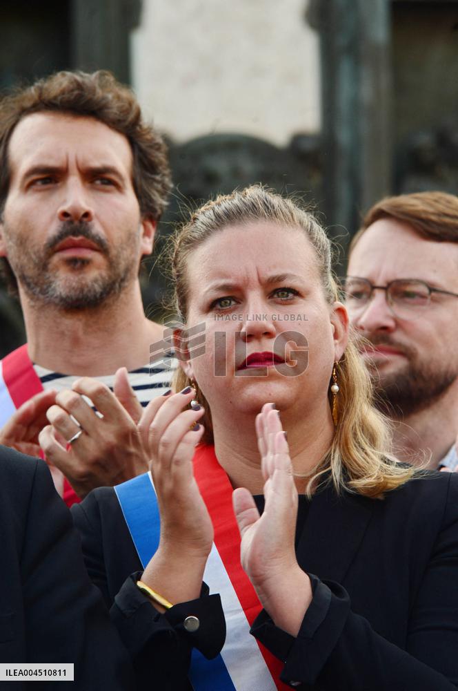 Pro-Palestinian Rally For Freedom Flotilla Madleen - Paris