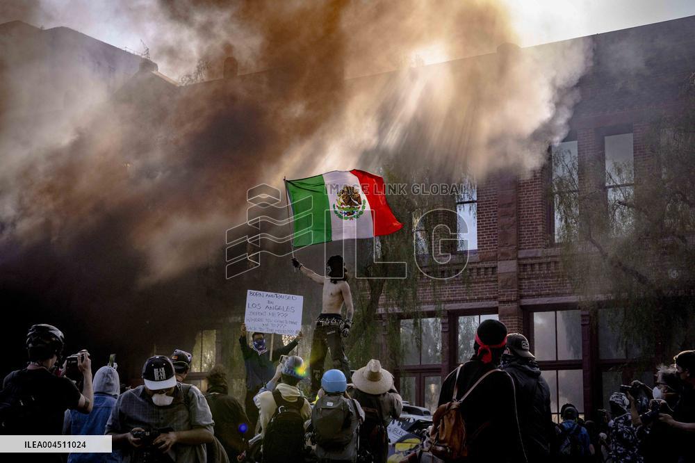 ICE Raids Spark Protest Riot - LA