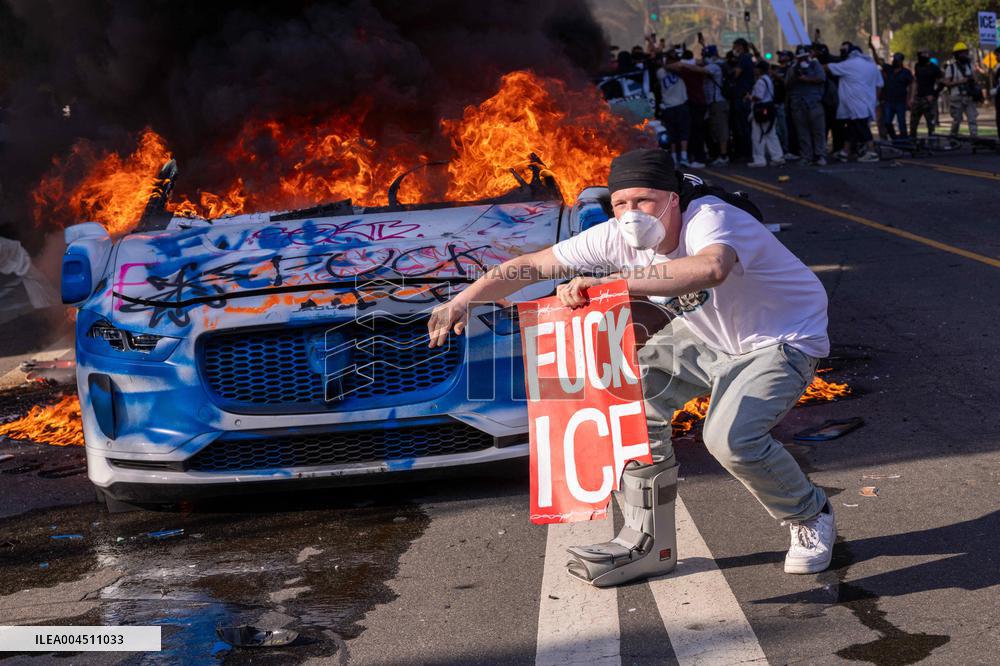 ICE Raids Spark Protest Riot - LA