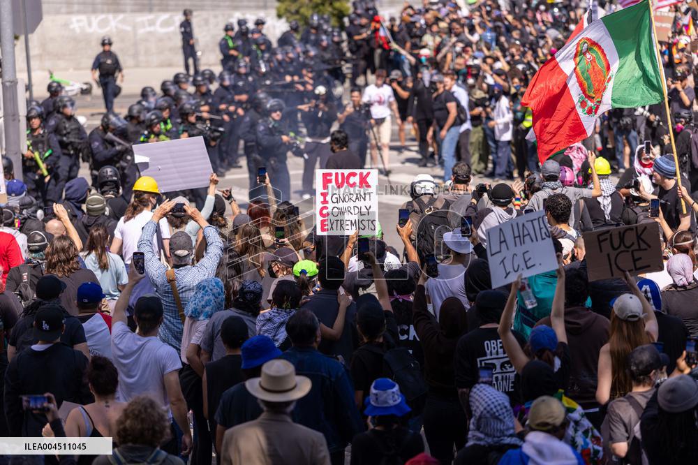ICE Raids Spark Protest Riot - LA
