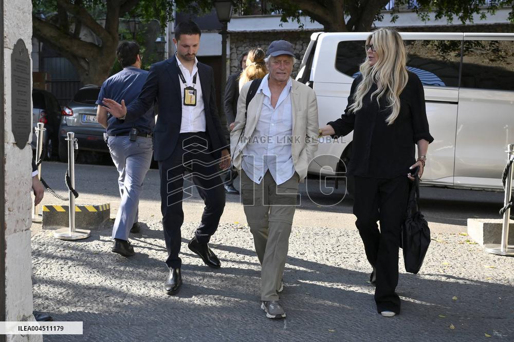 Michael Douglas Arrives at 71st Taormina Film Festival - Italy