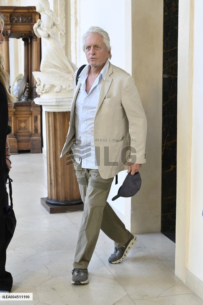 Michael Douglas Arrives at 71st Taormina Film Festival - Italy