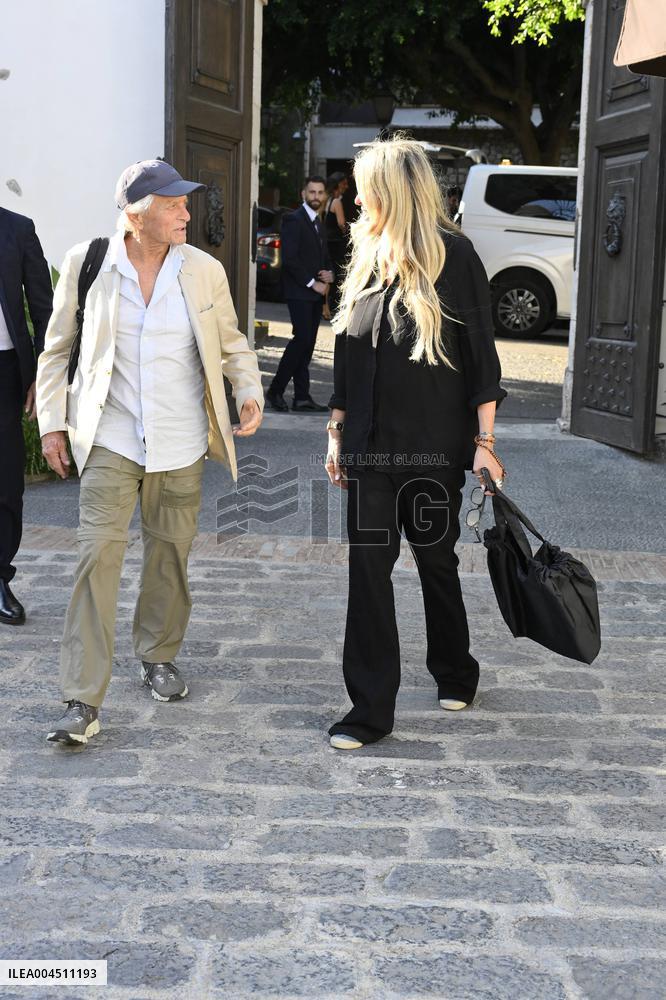 Michael Douglas Arrives at 71st Taormina Film Festival - Italy