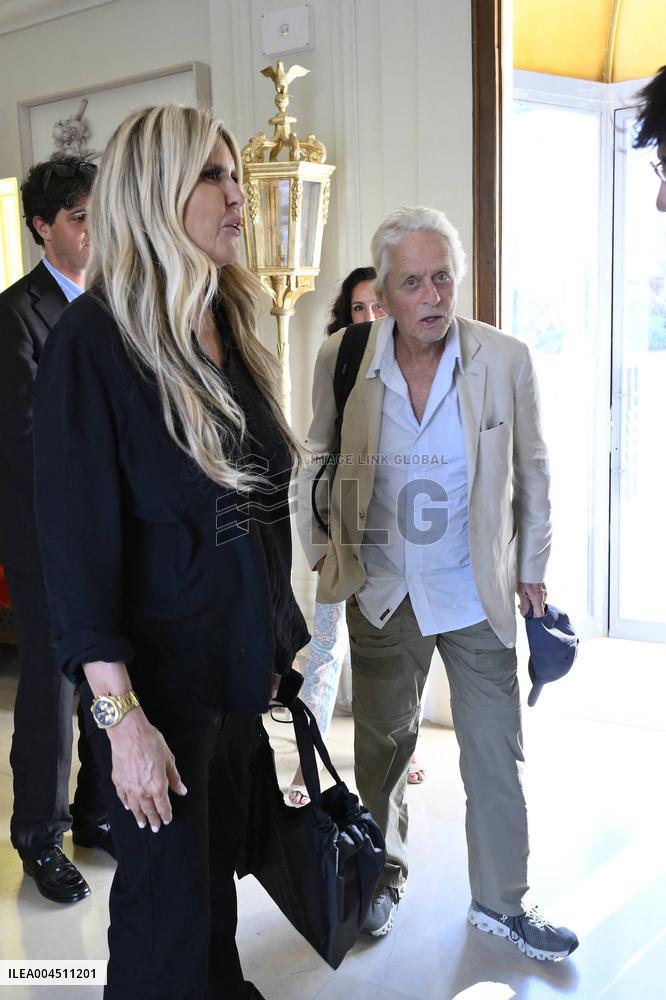 Michael Douglas Arrives at 71st Taormina Film Festival - Italy