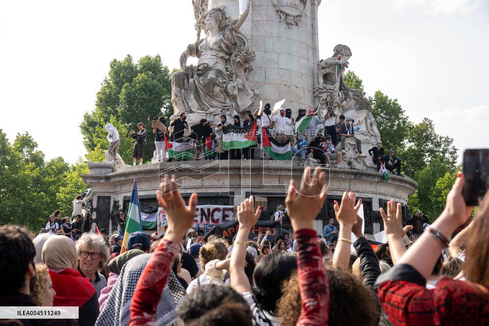 Protest Against The Interception of The Humanitarian Boat To Gaza - Paris