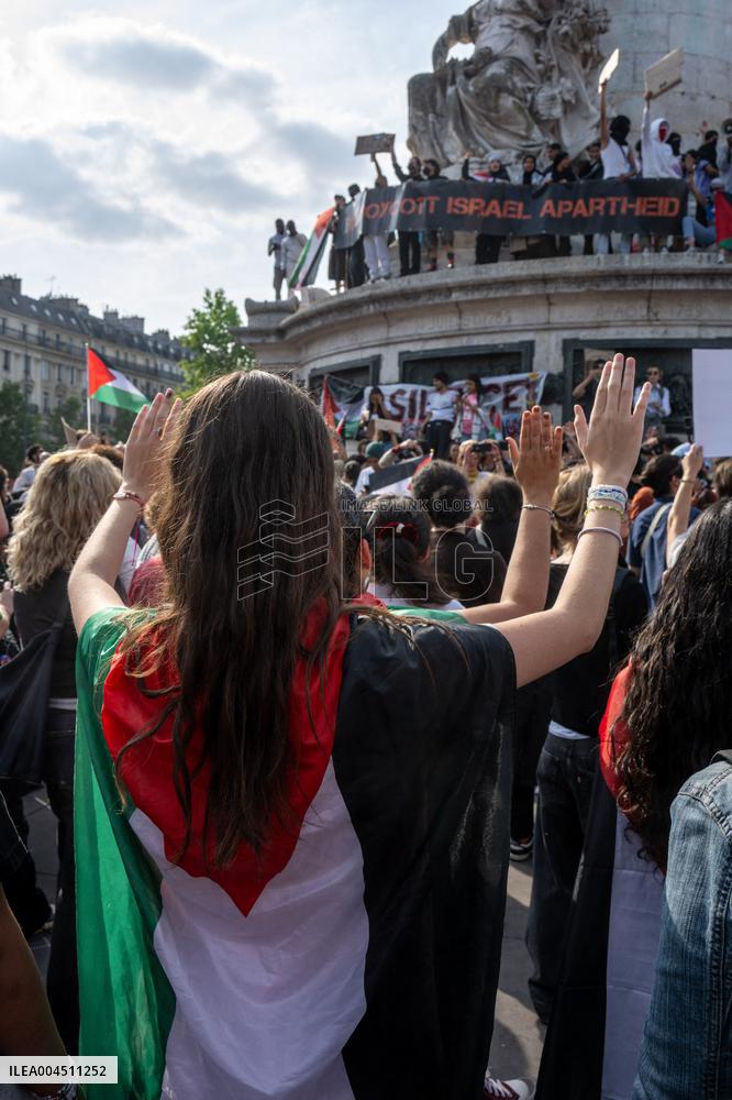 Protest Against The Interception of The Humanitarian Boat To Gaza - Paris