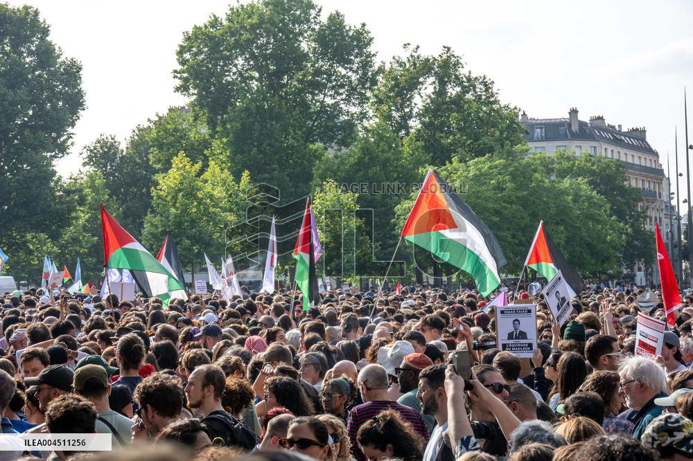 Protest Against The Interception of The Humanitarian Boat To Gaza - Paris