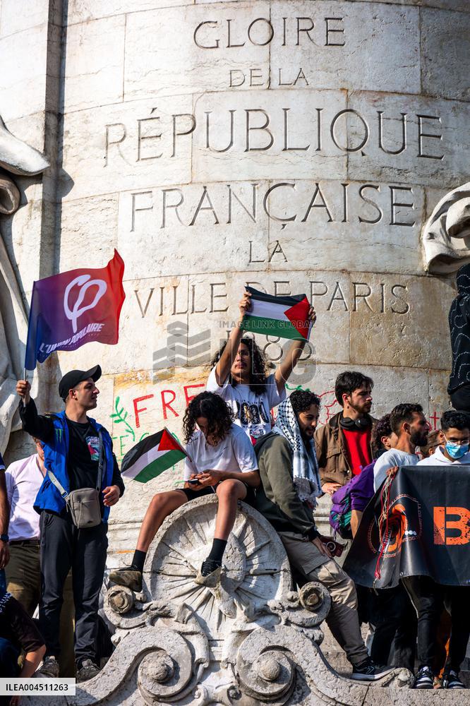 Protest Against The Interception of The Humanitarian Boat To Gaza - Paris