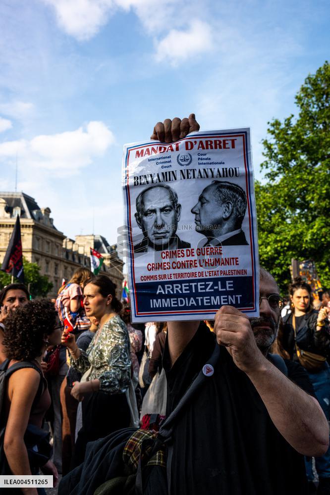Protest Against The Interception of The Humanitarian Boat To Gaza - Paris