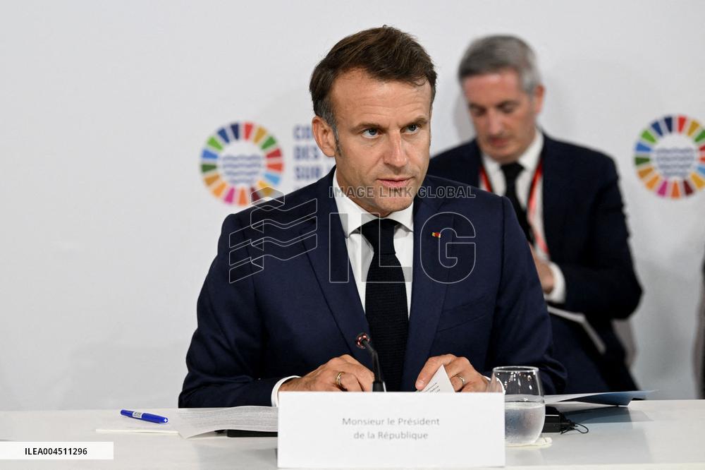 Emmanuel Macron At UNOC3 - Day 2