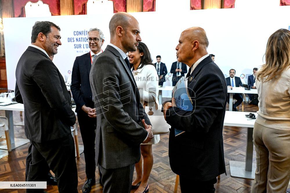 Emmanuel Macron At UNOC3 - Day 2