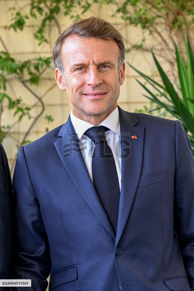 Macron Meets Julius Maada Bio At UNOC3 - Day 2