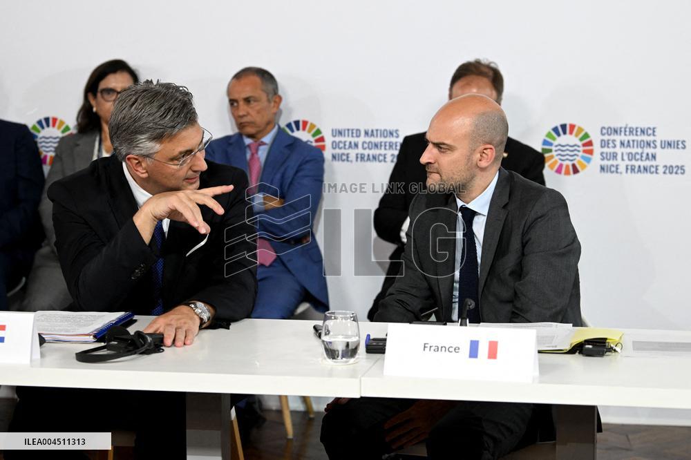 Emmanuel Macron At UNOC3 - Day 2
