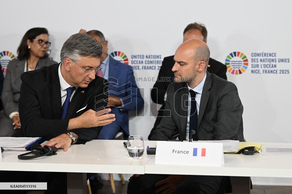 Emmanuel Macron At UNOC3 - Day 2