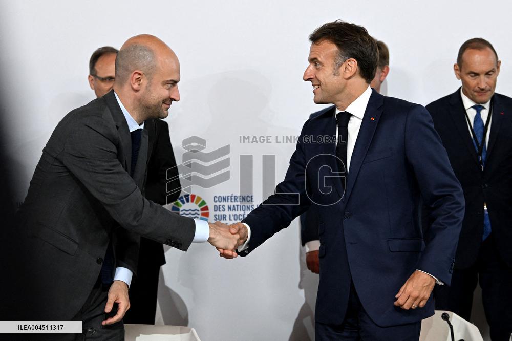 Emmanuel Macron At UNOC3 - Day 2