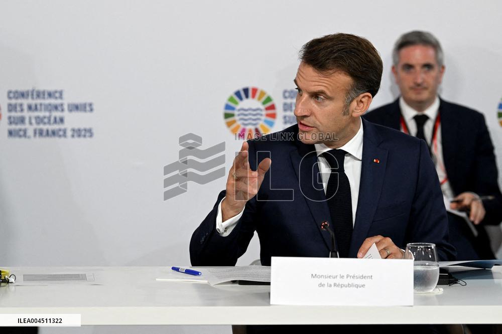Emmanuel Macron At UNOC3 - Day 2