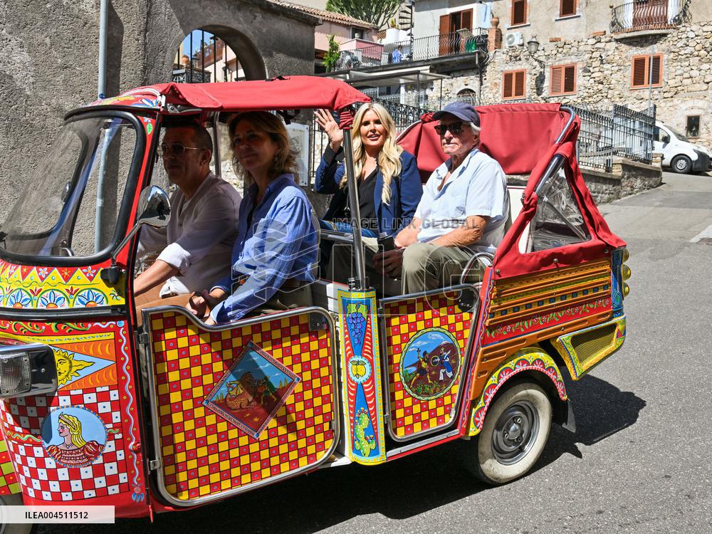 Michael Douglas Visits Taormina - Italy