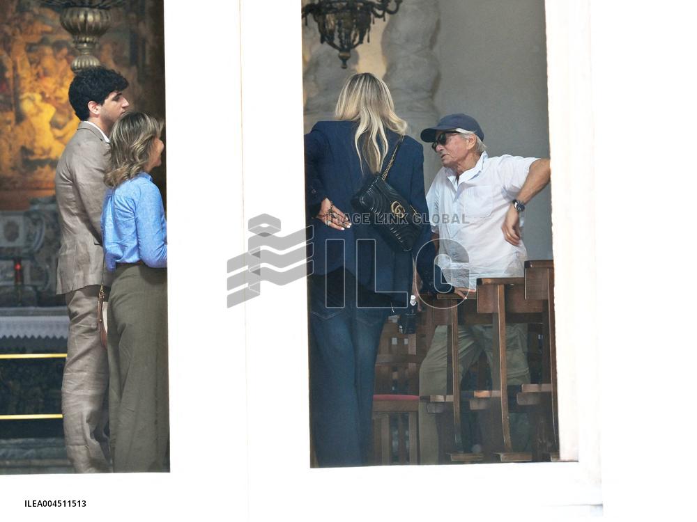 Michael Douglas Visits Taormina - Italy