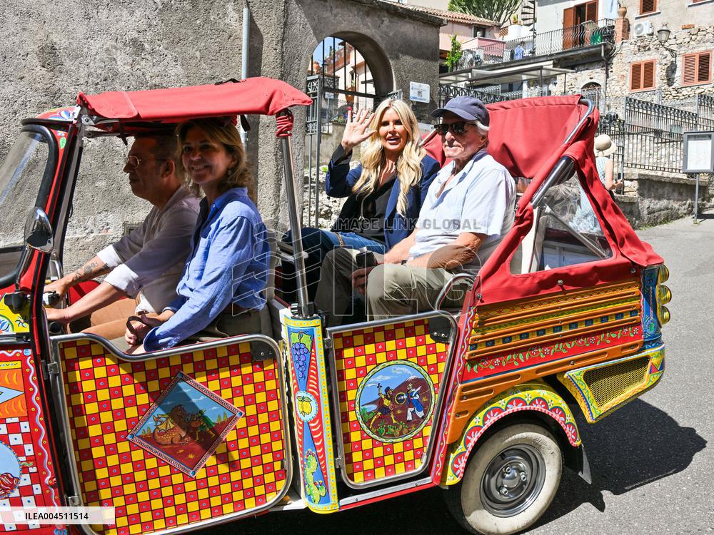 Michael Douglas Visits Taormina - Italy