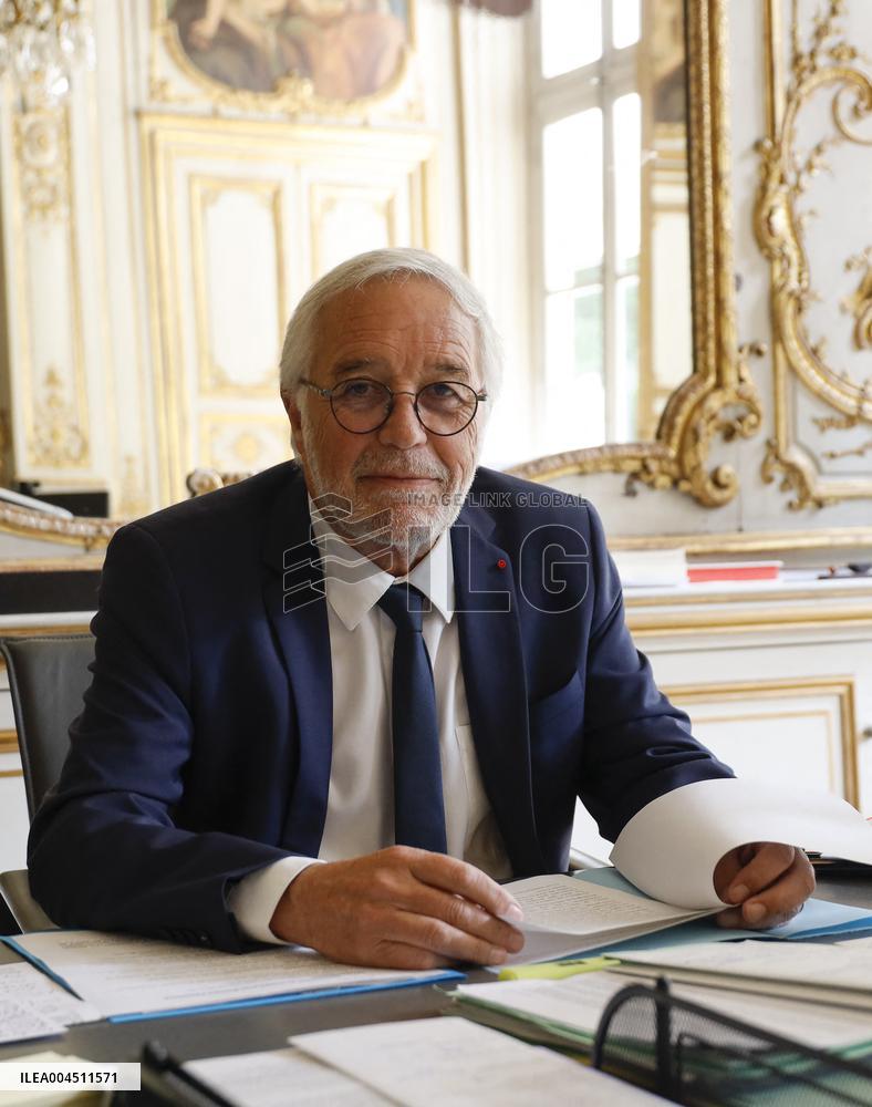 Francois Rebsamen At His Office - Paris