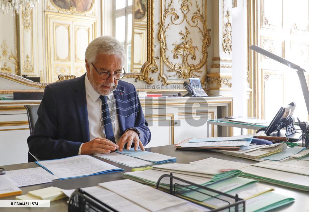 Francois Rebsamen At His Office - Paris