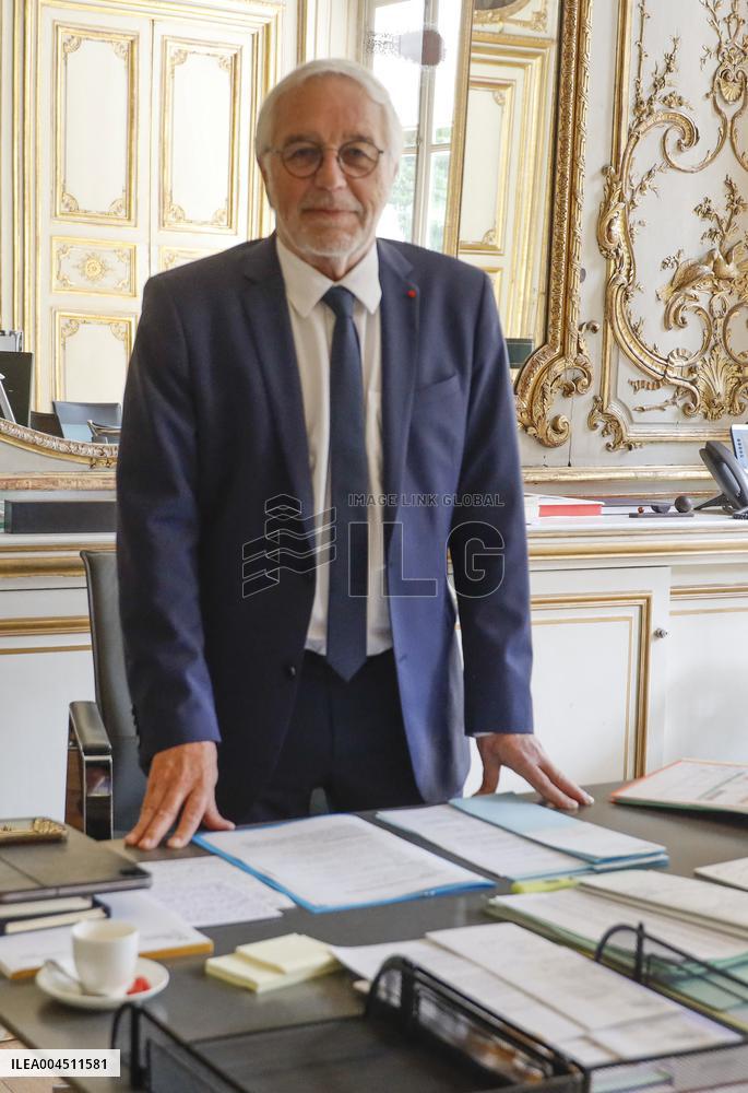 Francois Rebsamen At His Office - Paris