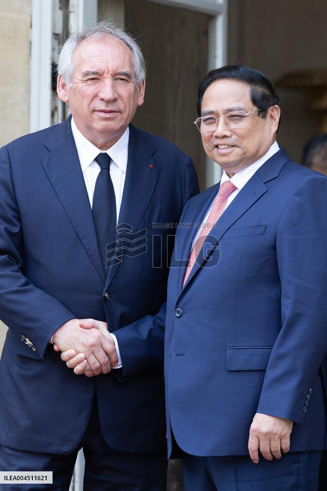 Francois Bayrou Meets with Vietnamese Prime Minister - Paris