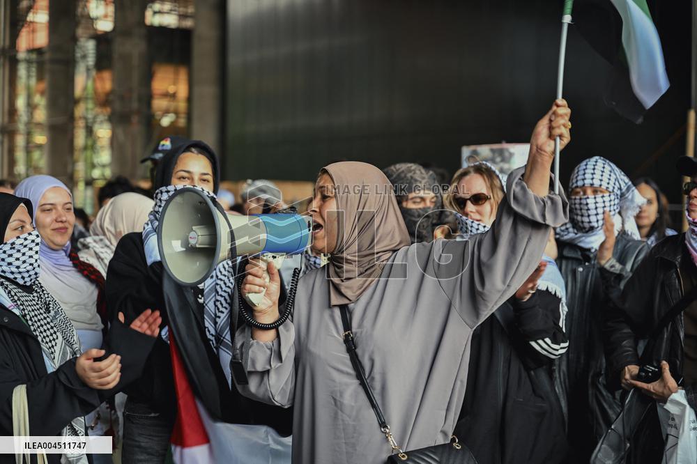Protests Gaza Ship Seizure - Hague