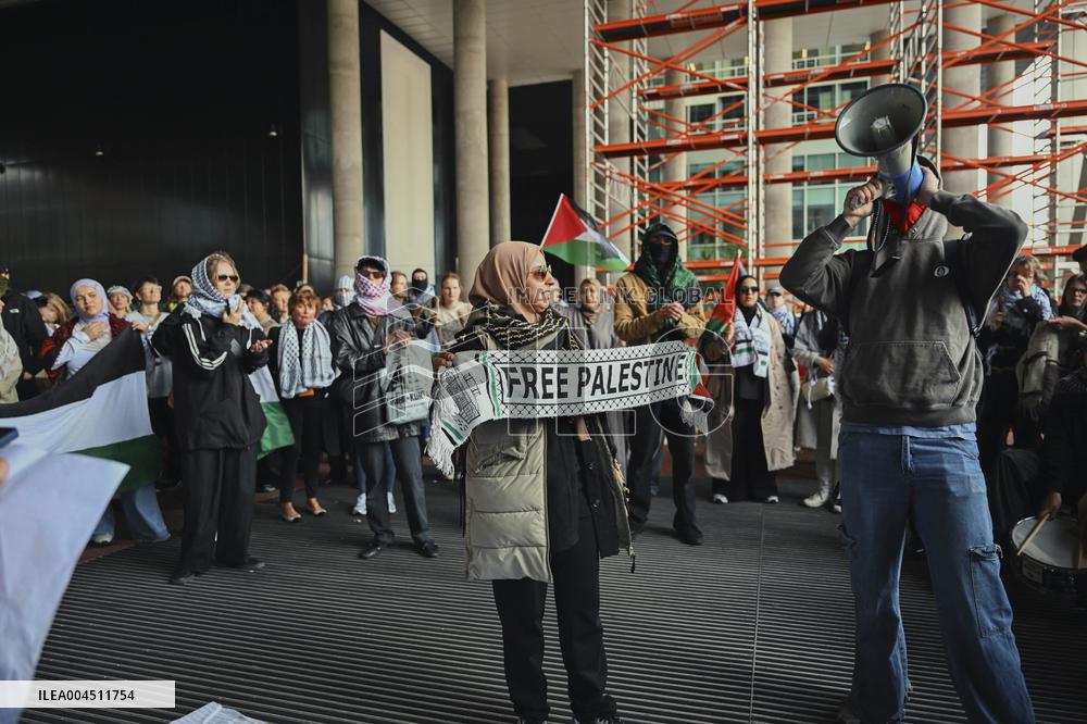 Protests Gaza Ship Seizure - Hague
