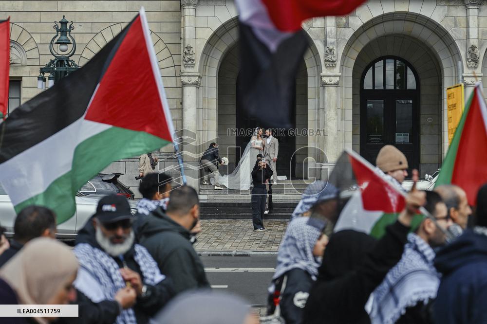 Pro Palestinian Protest Held - Rotterdam