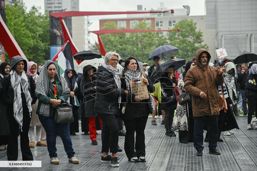 Pro Palestinian Protest Held - Rotterdam