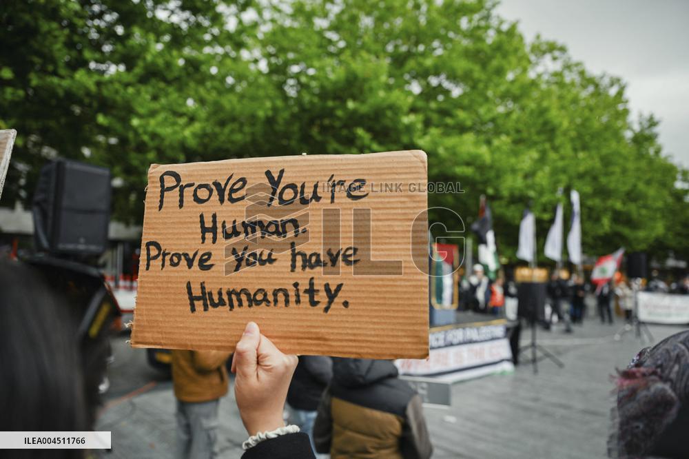 Pro Palestinian Protest Held - Rotterdam