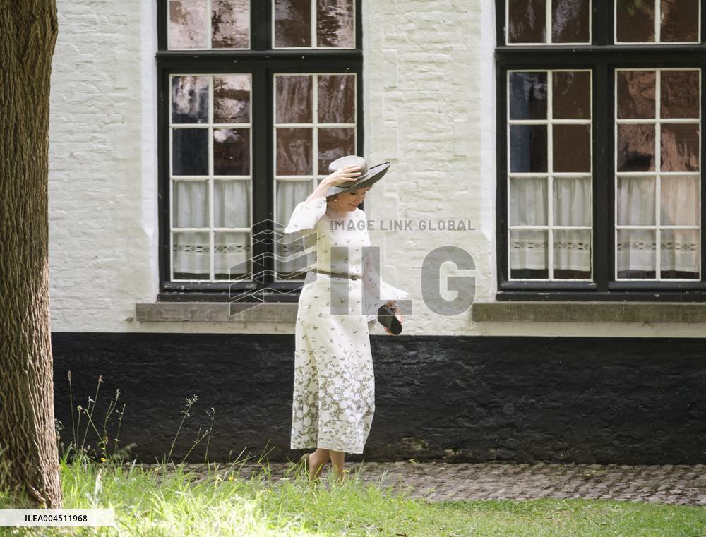 Queen Mathilde Visits the Ten Wijngaerde Princely Beguinage - Bruges