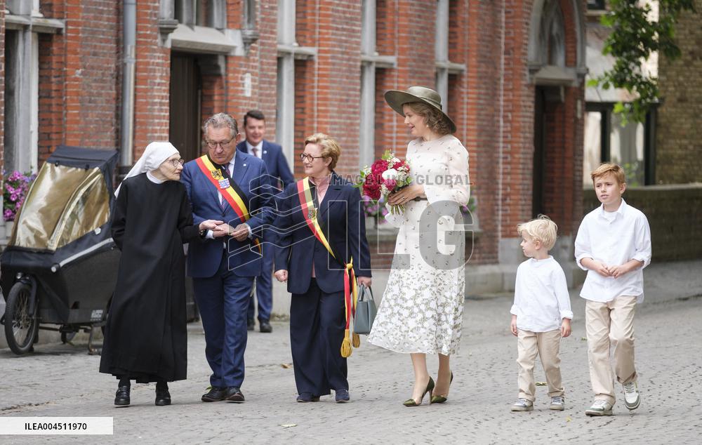 Queen Mathilde Visits the Ten Wijngaerde Princely Beguinage - Bruges