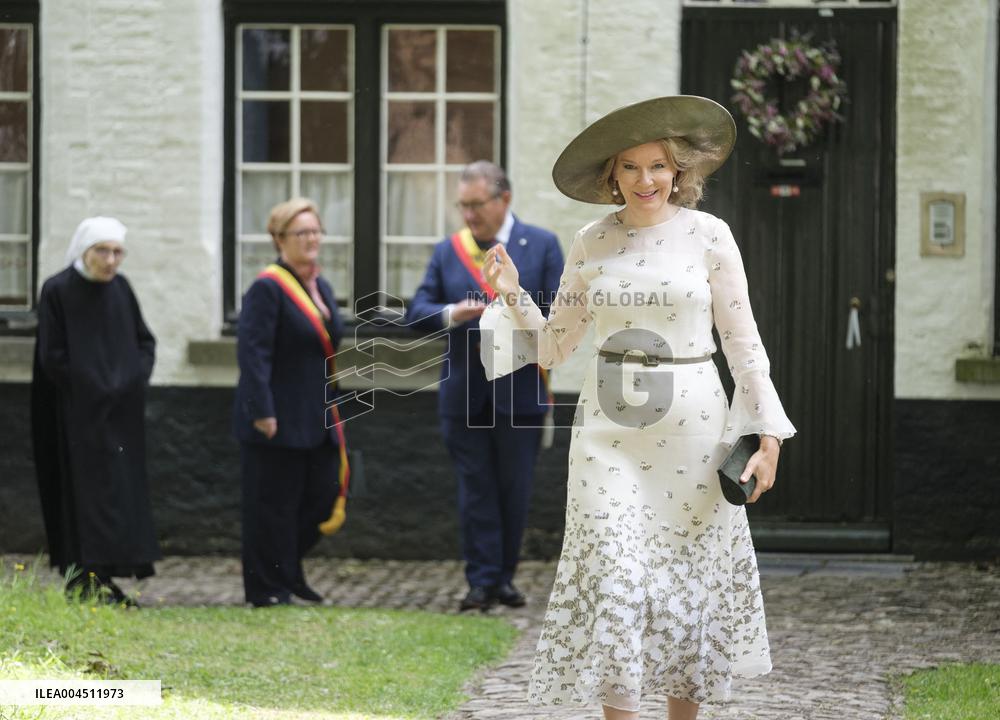 Queen Mathilde Visits the Ten Wijngaerde Princely Beguinage - Bruges