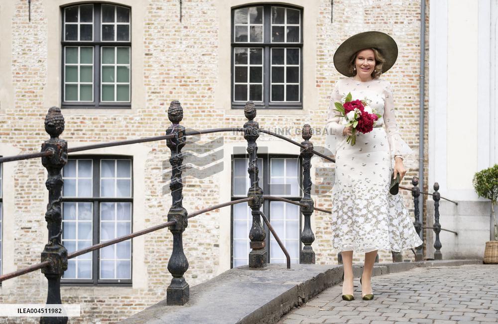 Queen Mathilde Visits the Ten Wijngaerde Princely Beguinage - Bruges
